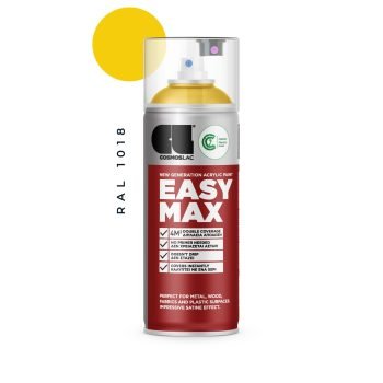 Aerosoolvärv EASY MAX, Satiin - RAL 1018 YELLOW 400ml