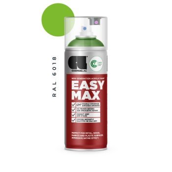 Aerosoolvärv EASY MAX, Satiin - RAL 6018 GREEN 400ml