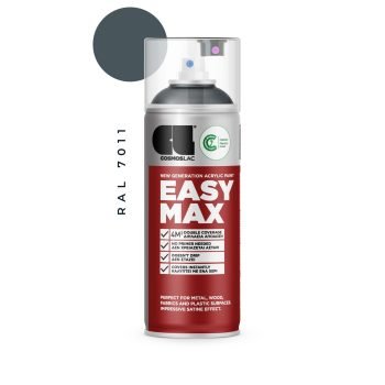 Aerosoolvärv EASY MAX, Satiin - RAL 7011 IRON GREY 400ml